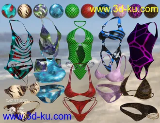 Iray Super Shaders Bikinis Gone Wild (Merchant Resource)模型的图片13