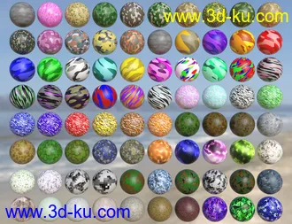 3D打印模型Iray Super Shaders Colorful Camouflage (Merchant Resource)的图片