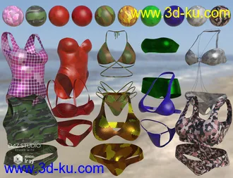 Iray Super Shaders Colorful Camouflage (Merchant Resource)模型的图片4