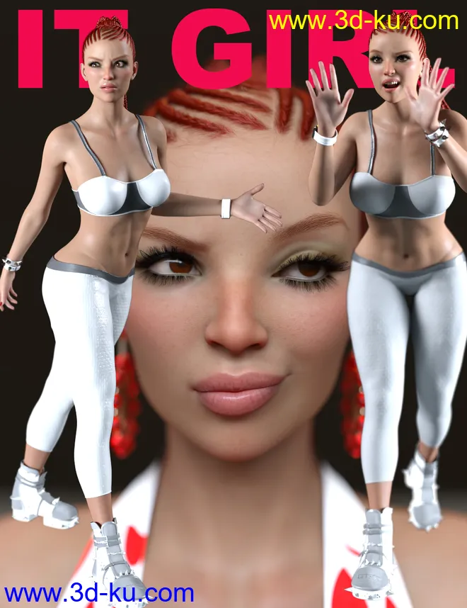 It Girl Poses and Expressions for Genesis 8.1 Females模型的图片1