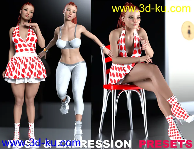 It Girl Poses and Expressions for Genesis 8.1 Females模型的图片6