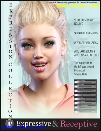 3D打印模型iV Expressive & Receptive Communication For Genesis 8 Female(s)的图片