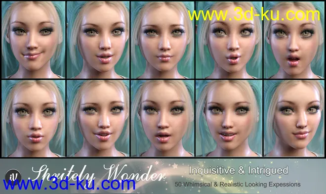 iV Sprightly Wonder Expressions For Genesis 8 Female(s)模型的图片5