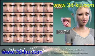 3D打印模型iV Sprightly Wonder Expressions For Genesis 8 Female(s)的图片