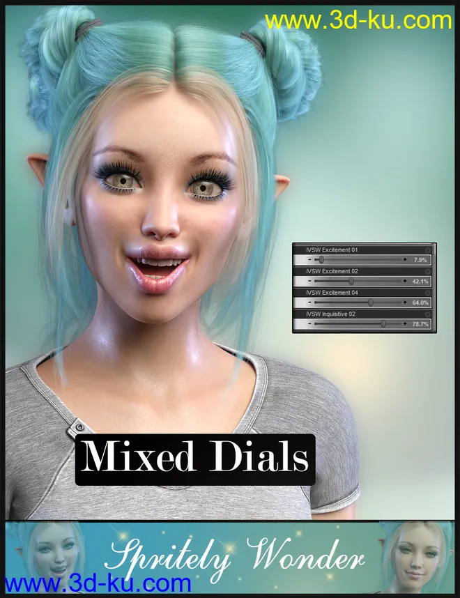 iV Sprightly Wonder Expressions For Genesis 8 Female(s)模型的图片8