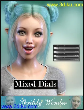 3D打印模型iV Sprightly Wonder Expressions For Genesis 8 Female(s)的图片