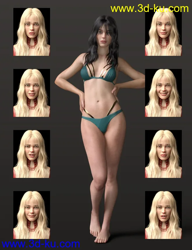 Jade HD for Genesis 8.1 Female模型的图片8
