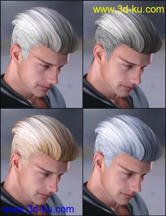 3D打印模型Jake Hair for Genesis 2 Male(s)的图片