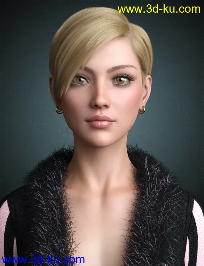 Janey Hair for Genesis 8 and 8.1 Female模型的图片2