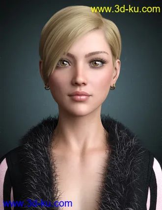 3D打印模型Janey Hair for Genesis 8 and 8.1 Female的图片