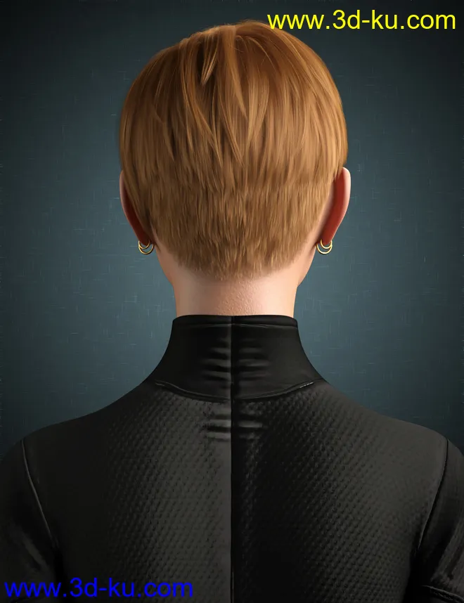 Janey Hair for Genesis 8 and 8.1 Female模型的图片6