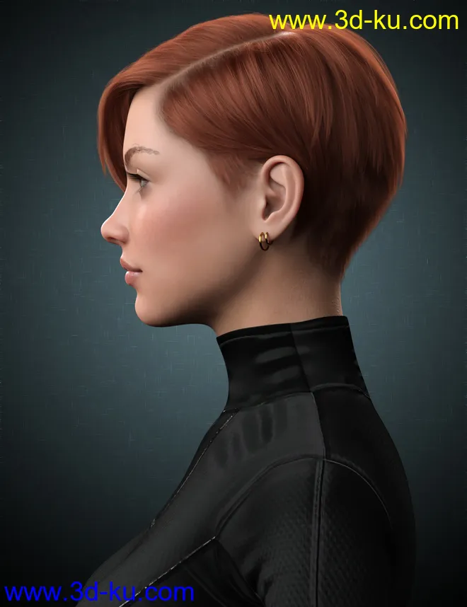 Janey Hair for Genesis 8 and 8.1 Female模型的图片7