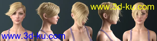 Janey Hair for Genesis 8 and 8.1 Female模型的图片11