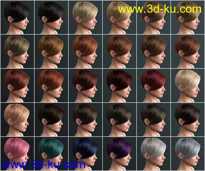 Janey Hair for Genesis 8 and 8.1 Female模型的图片12