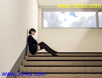 3D打印模型Japanese Neat Classroom Poses and Add on for Genesis 8 Female的图片