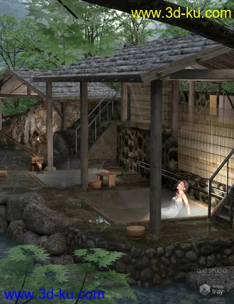 3D打印模型Japanese Onsen的图片