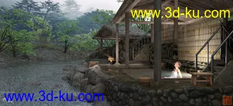 3D打印模型Japanese Onsen的图片