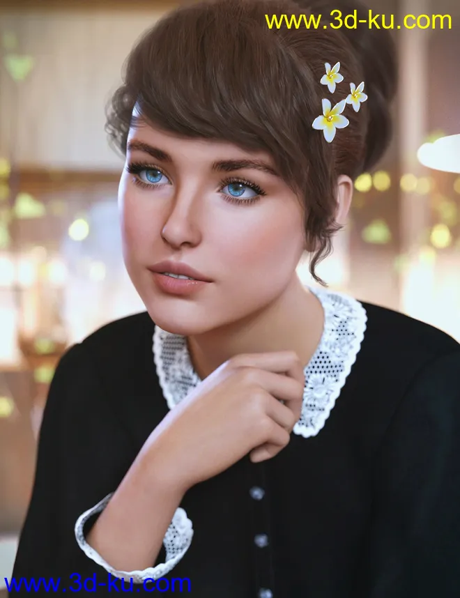 Jasmine for Genesis 8 and Jasmine Bobby Pin模型的图片2