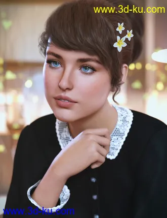 3D打印模型Jasmine for Genesis 8 and Jasmine Bobby Pin的图片