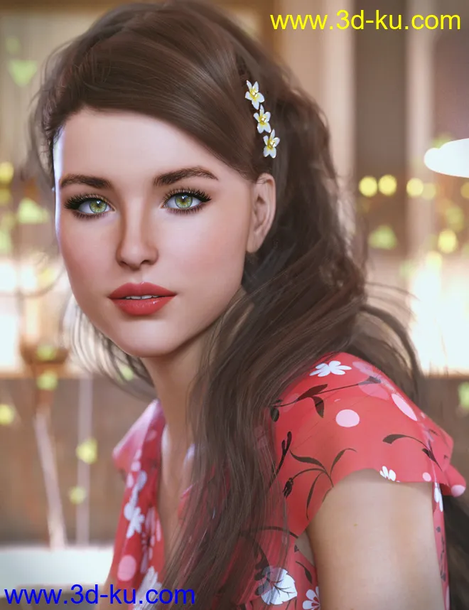Jasmine for Genesis 8 and Jasmine Bobby Pin模型的图片4
