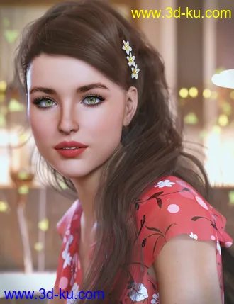 3D打印模型Jasmine for Genesis 8 and Jasmine Bobby Pin的图片