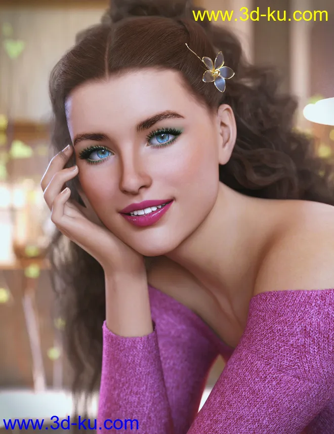 Jasmine for Genesis 8 and Jasmine Bobby Pin模型的图片6