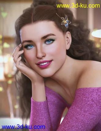 3D打印模型Jasmine for Genesis 8 and Jasmine Bobby Pin的图片