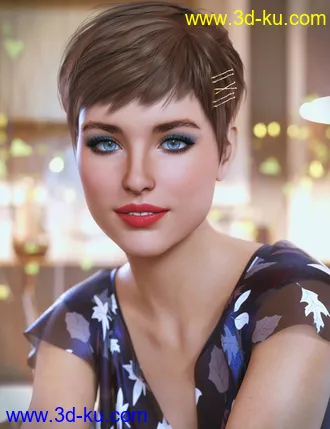 3D打印模型Jasmine for Genesis 8 and Jasmine Bobby Pin的图片