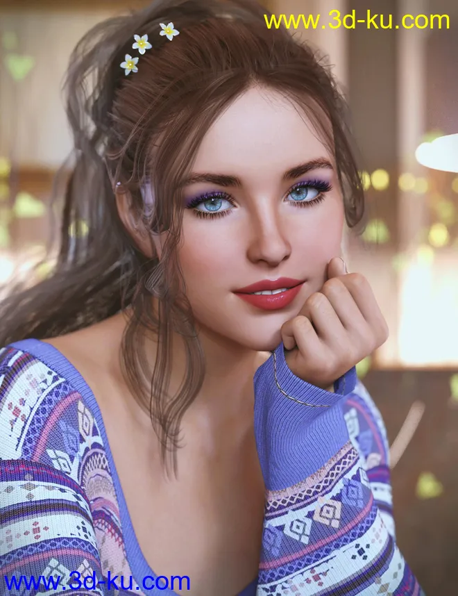 Jasmine for Genesis 8 and Jasmine Bobby Pin模型的图片8
