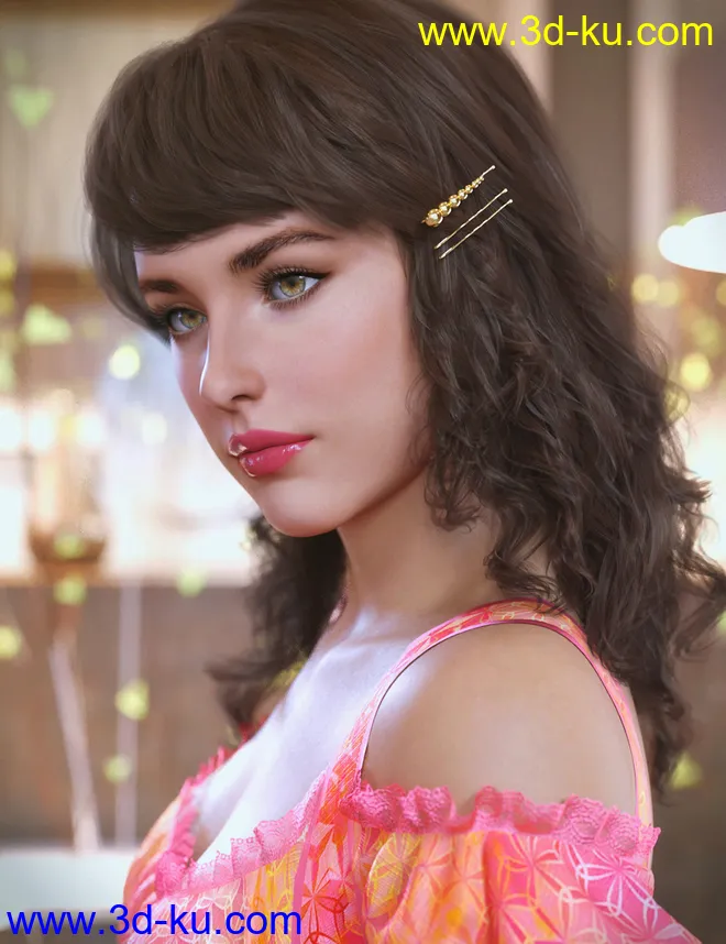 Jasmine for Genesis 8 and Jasmine Bobby Pin模型的图片9