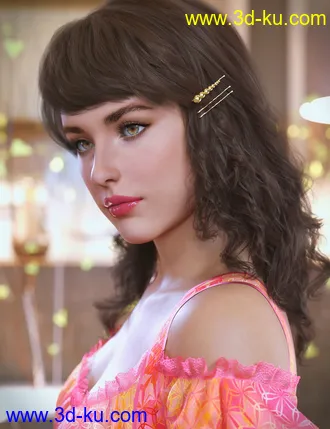 3D打印模型Jasmine for Genesis 8 and Jasmine Bobby Pin的图片