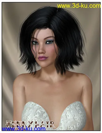 3D打印模型Jenny Hair for Genesis 2 Female(s) and Victoria 4的图片