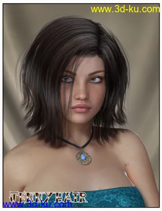 3D打印模型Jenny Hair for Genesis 2 Female(s) and Victoria 4的图片