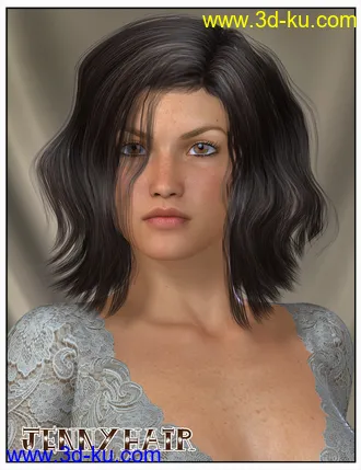 3D打印模型Jenny Hair for Genesis 2 Female(s) and Victoria 4的图片