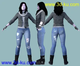 3D打印模型Jessica Jones Outfit for Genesis 8 Female的图片