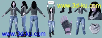 3D打印模型Jessica Jones Outfit for Genesis 8 Female的图片