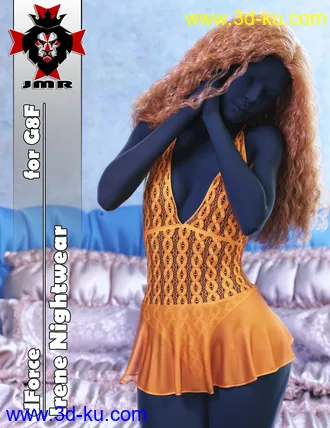 3D打印模型JMR dForce Irene Nightwear for G8F的图片