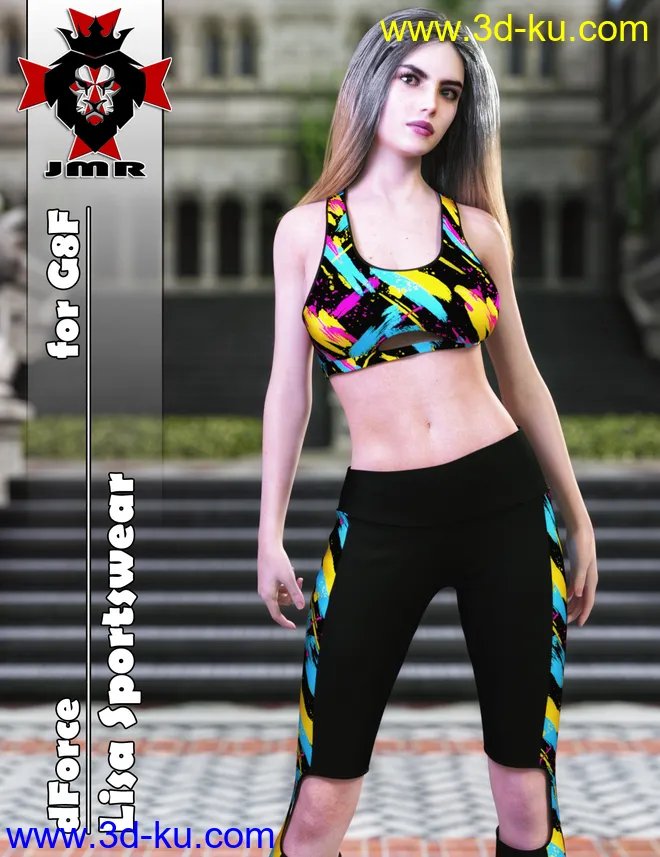 JMR dForce Lisa Sportswear for G8F模型的图片1
