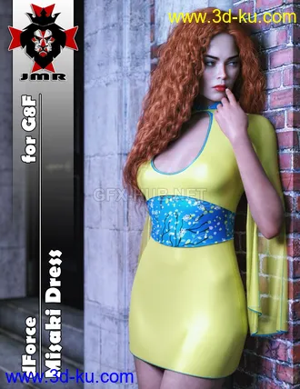 3D打印模型JMR dForce Misaki Dress for G8F的图片