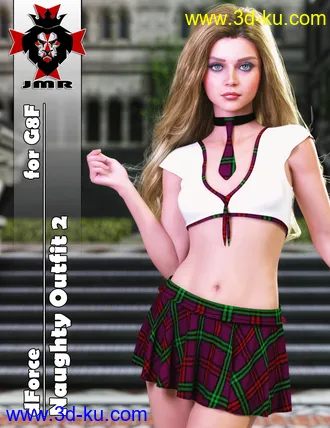 3D打印模型JMR dForce Naughty Outfit 2 for G8F的图片