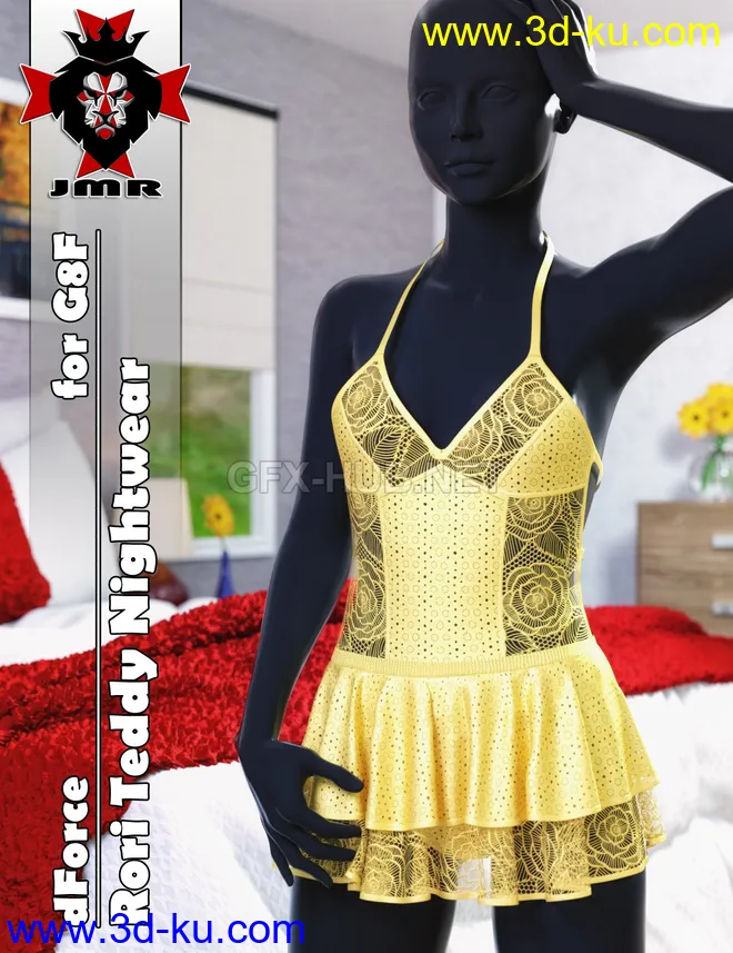 JMR dForce Rori Teddy Nightwear for G8F模型的图片1