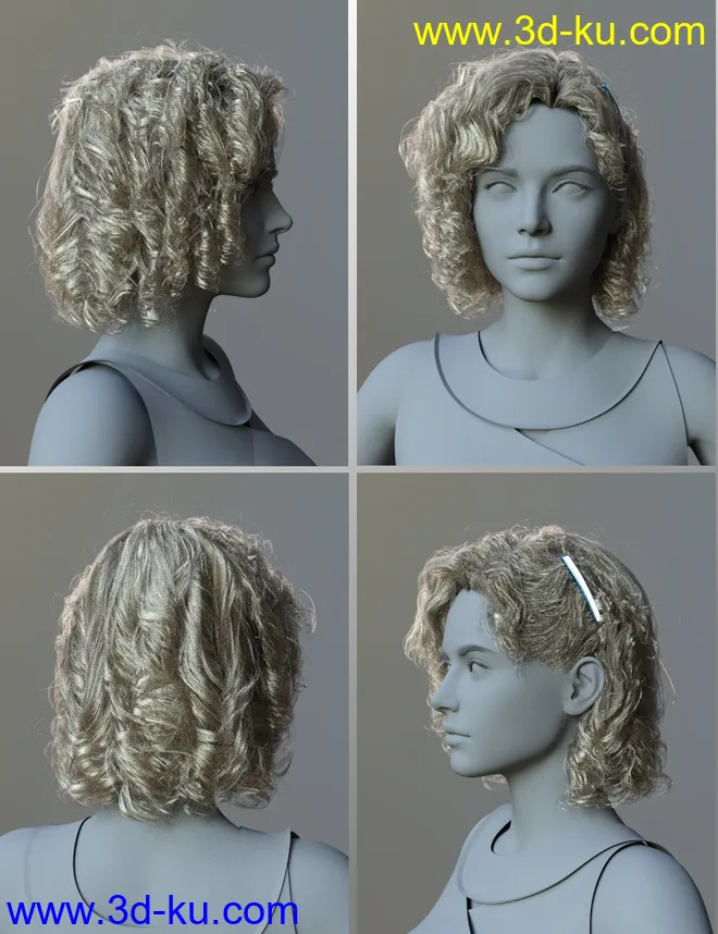 Julia Curly Locks for Genesis 8 and 8.1 Females模型的图片5