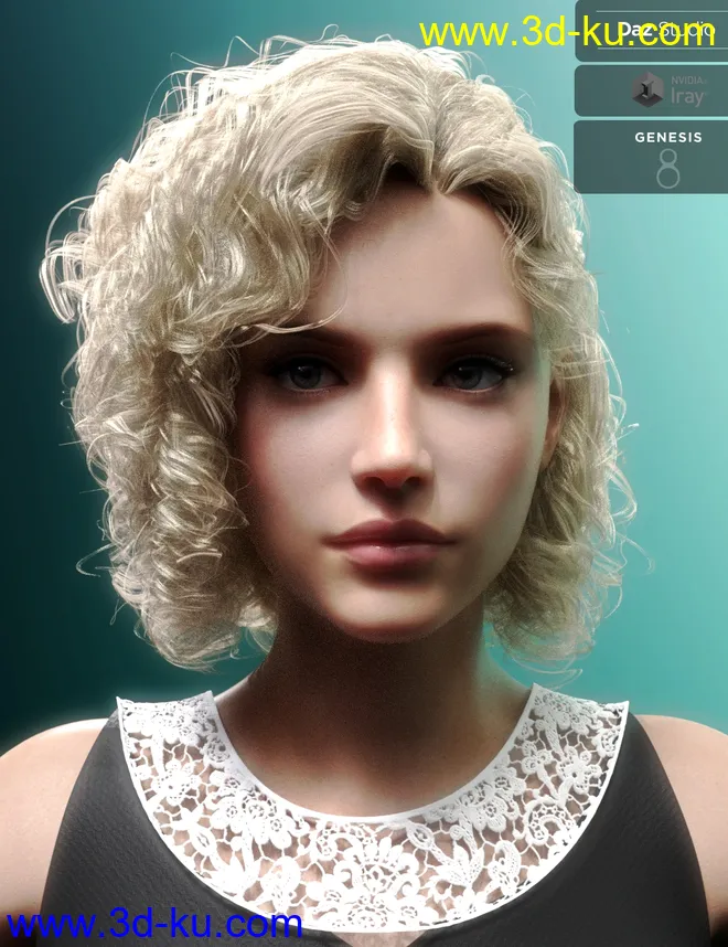 Julia Curly Locks for Genesis 8 and 8.1 Females模型的图片7