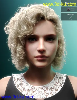 3D打印模型Julia Curly Locks for Genesis 8 and 8.1 Females的图片