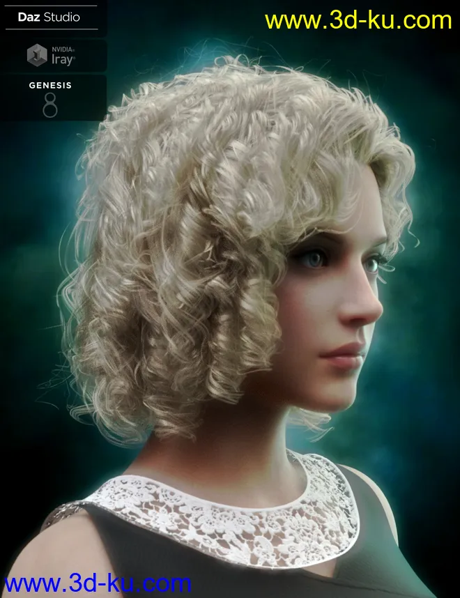 Julia Curly Locks for Genesis 8 and 8.1 Females模型的图片8