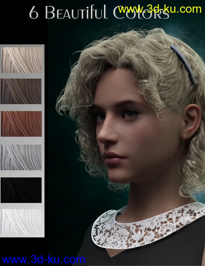 Julia Curly Locks for Genesis 8 and 8.1 Females模型的图片9