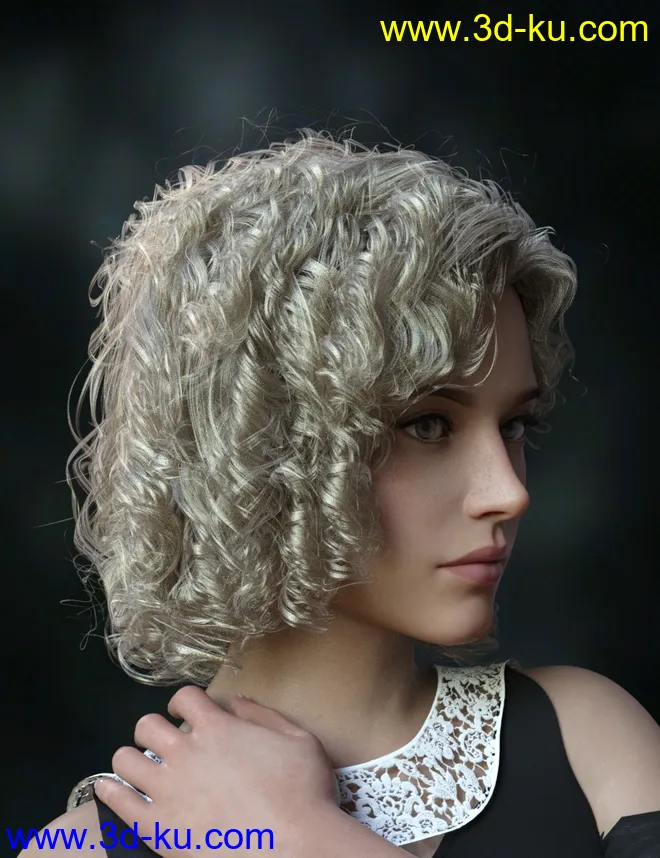 Julia Curly Locks for Genesis 8 and 8.1 Females模型的图片11