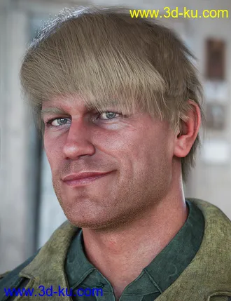 3D打印模型Justify Hair for Genesis 8 Male(s)的图片