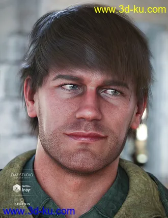 3D打印模型Justify Hair for Genesis 8 Male(s)的图片