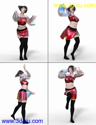 3D打印模型K-Dance Poses for Genesis 8 Female的图片